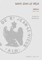 ST-JEAN-LE-VIEUX DÉLIBÈRE - 1790-1921